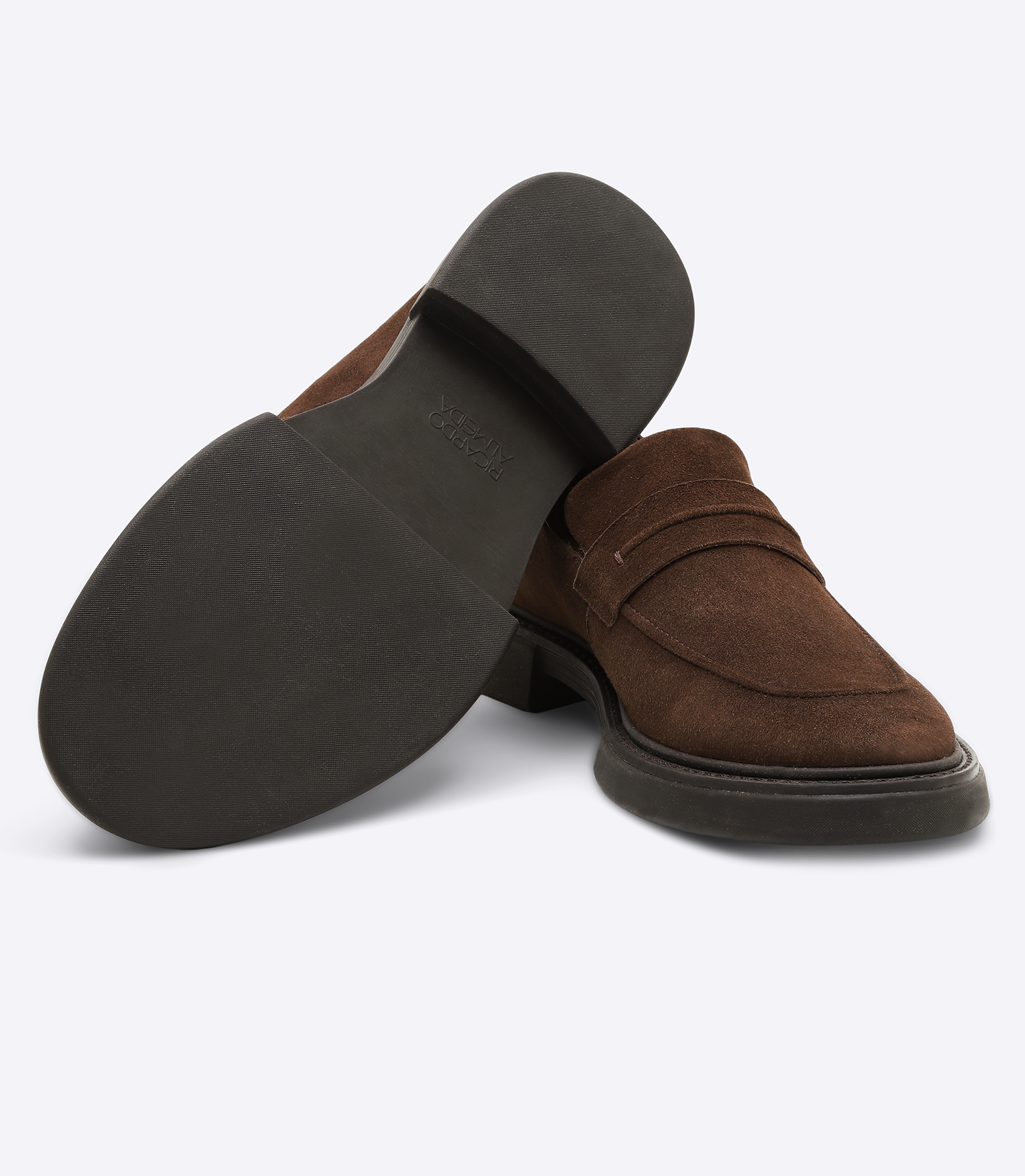 Sarthan Suede Brown Tie Moccasins