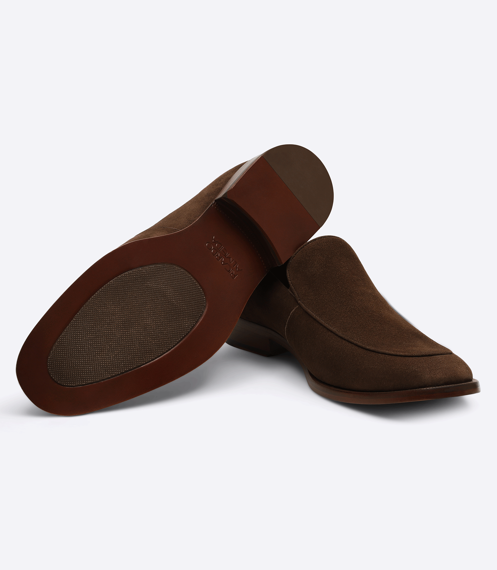 Sarthan Brown Suede Moccasins with Leather Sole