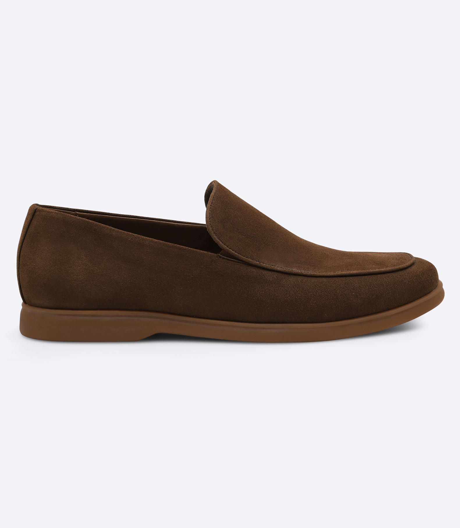 Sarthan Plain Brown Suede Moccasins