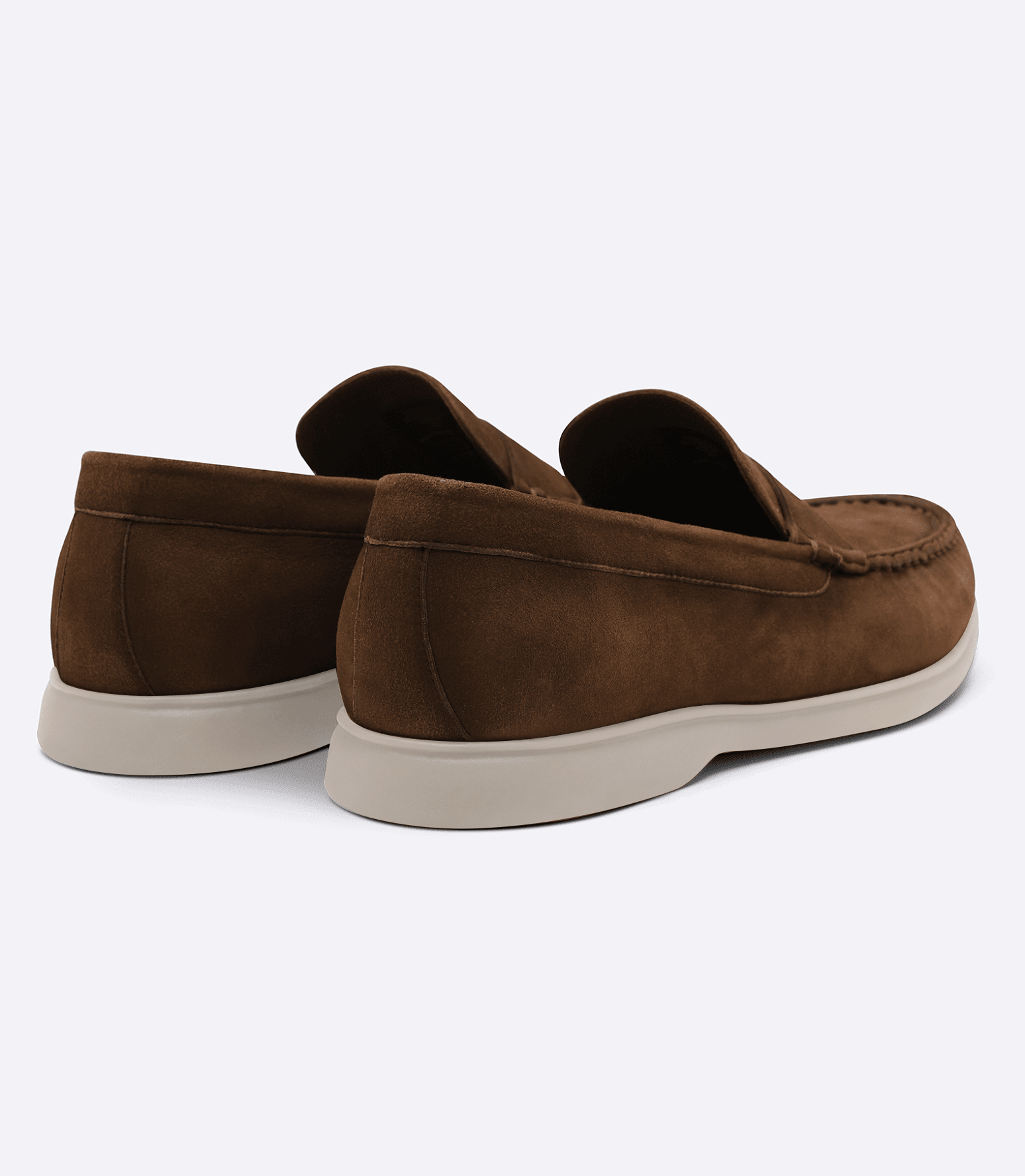 Sarthan Suede Plain Brown Tie Moccasins