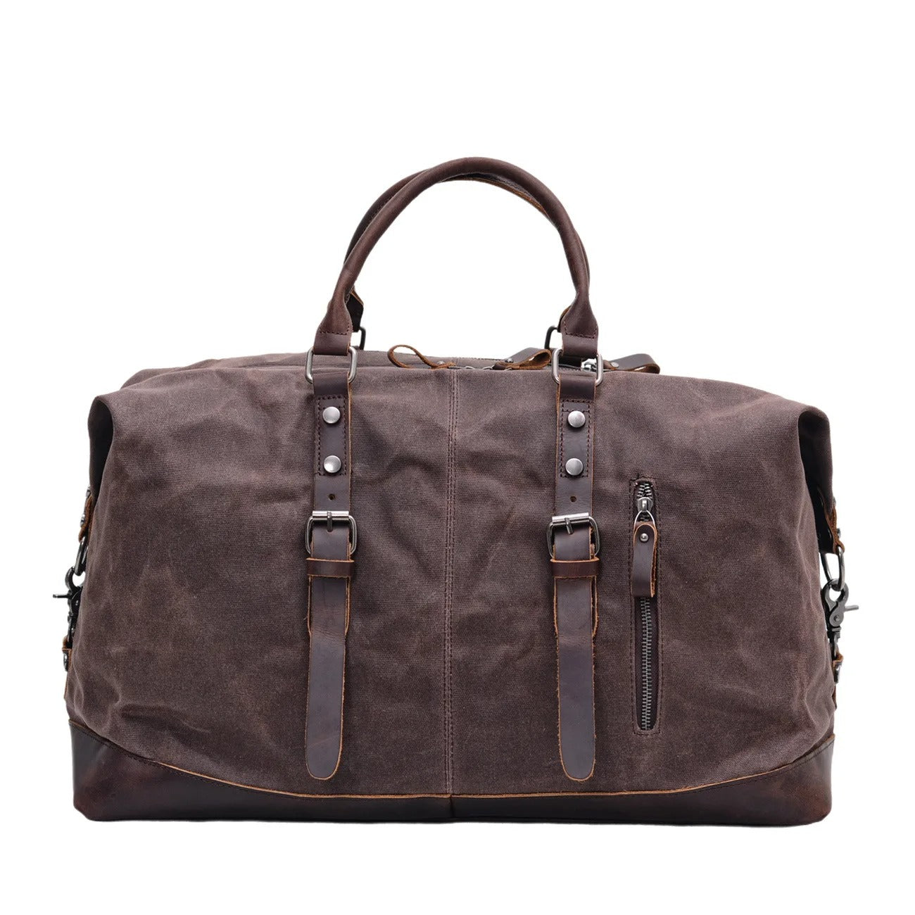 Sarthan Kingsmoor Canvas & Leather Travel Duffle Bag
