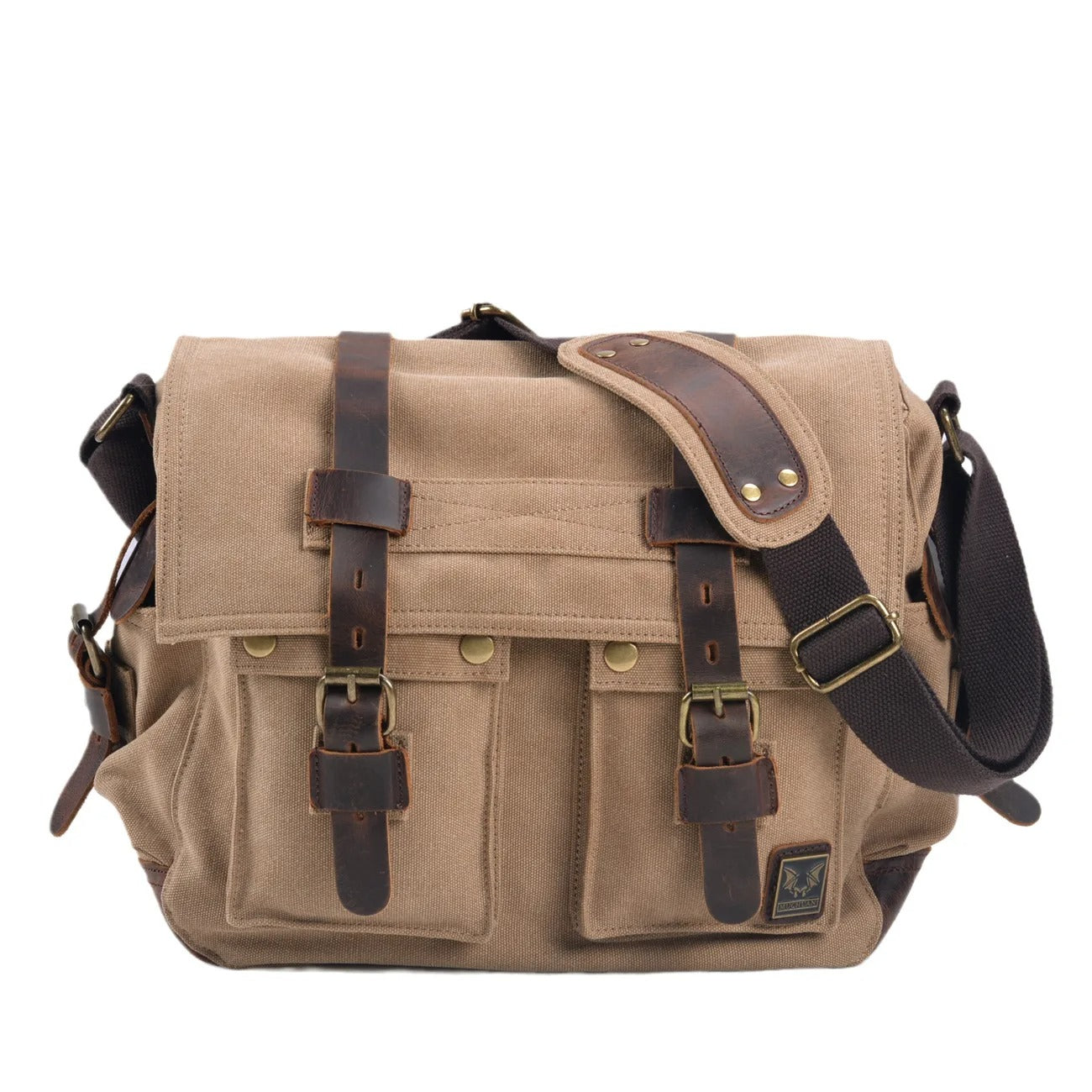 Sarthan Whitlock Canvas & Leather Messenger Bag