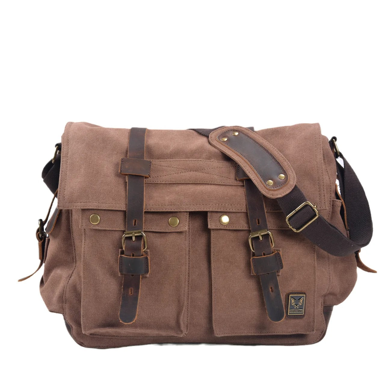 Sarthan Whitlock Canvas & Leather Messenger Bag