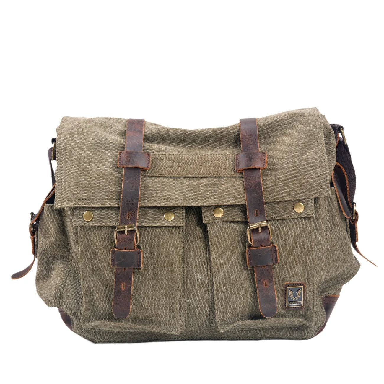 Sarthan Whitlock Canvas & Leather Messenger Bag