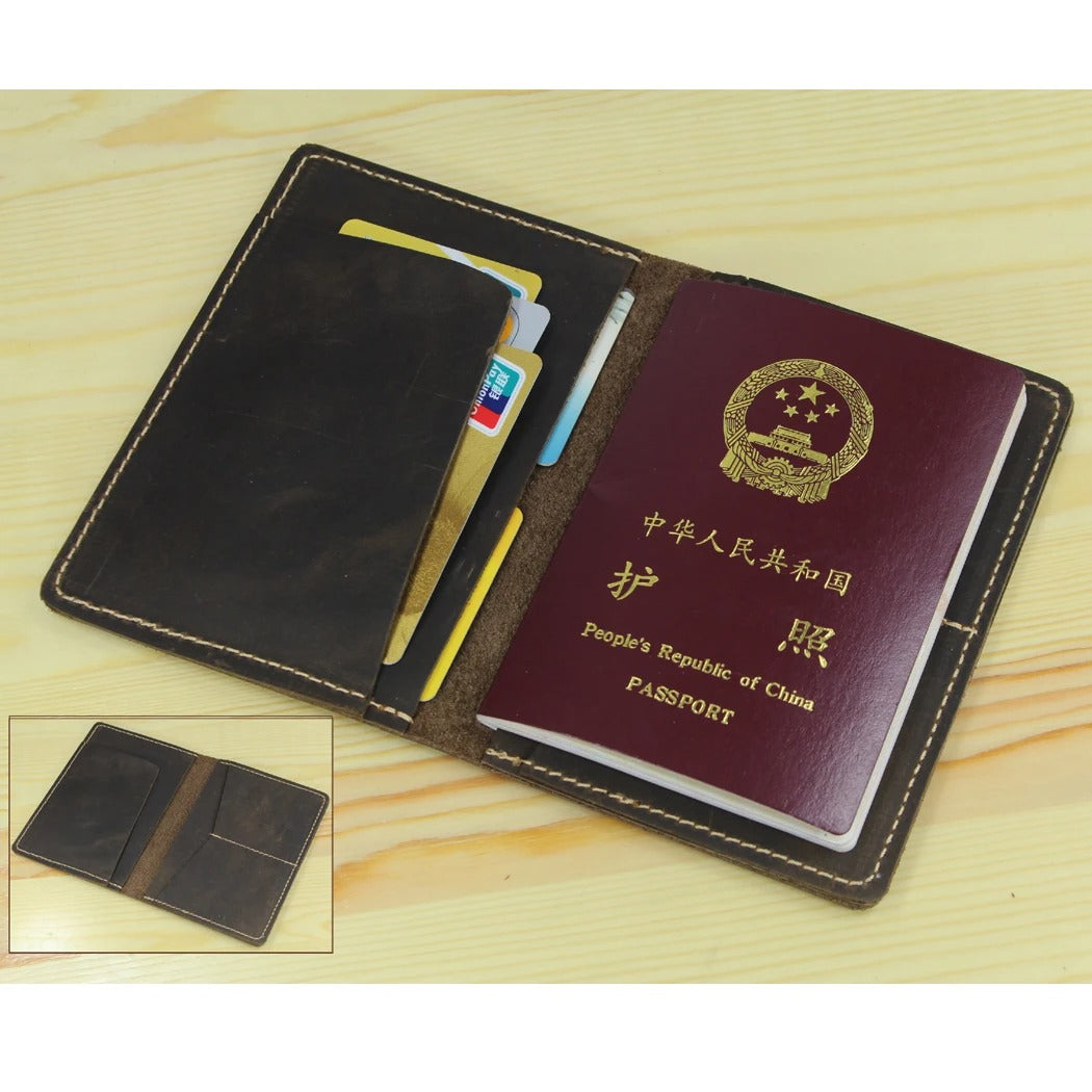 Sarthan Vintage Leather Passport Holder