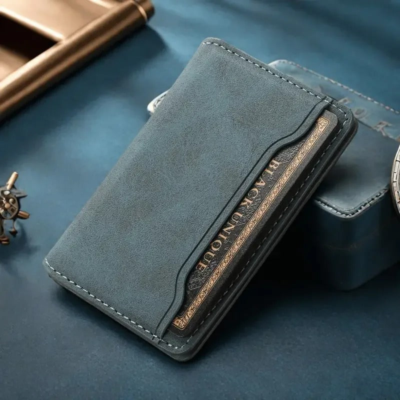 Sarthan Magnetic Leather Card Wallet – 3 Slots