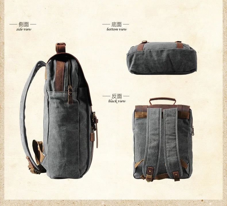 Sarthan Fieldstone Military Canvas Backpack