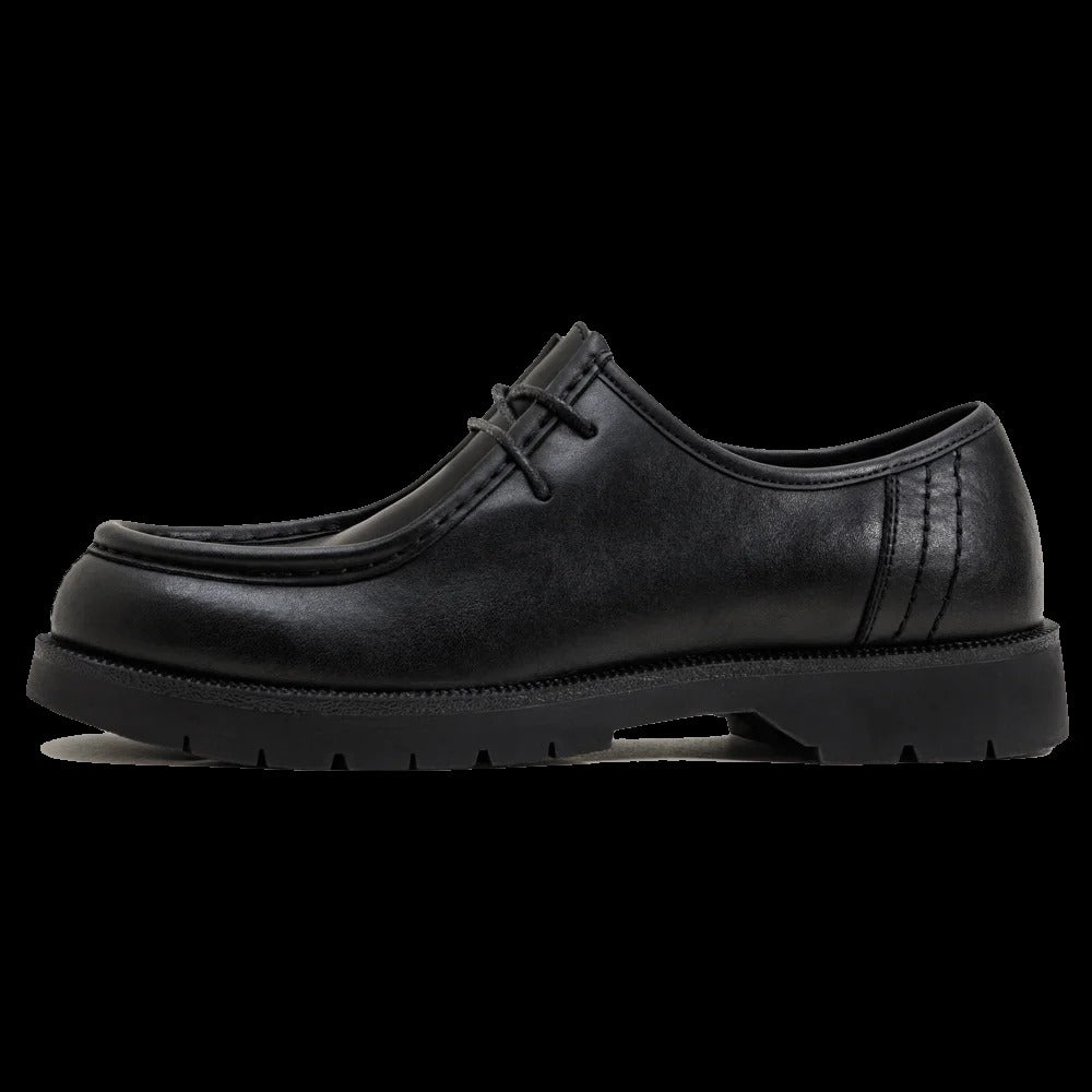 Maden Vintage Black Leather Derby Shoes