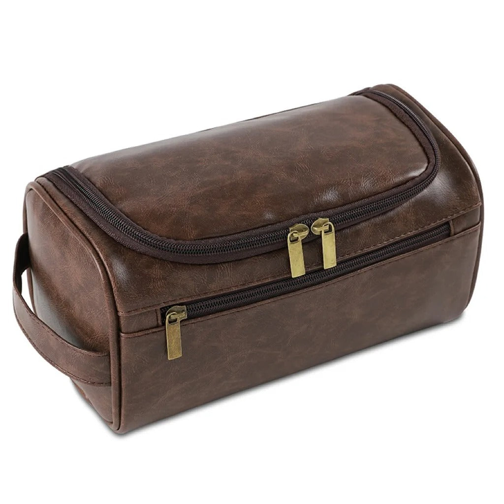 Sarthan Ashcombe Vintage Leather Toiletry Bag