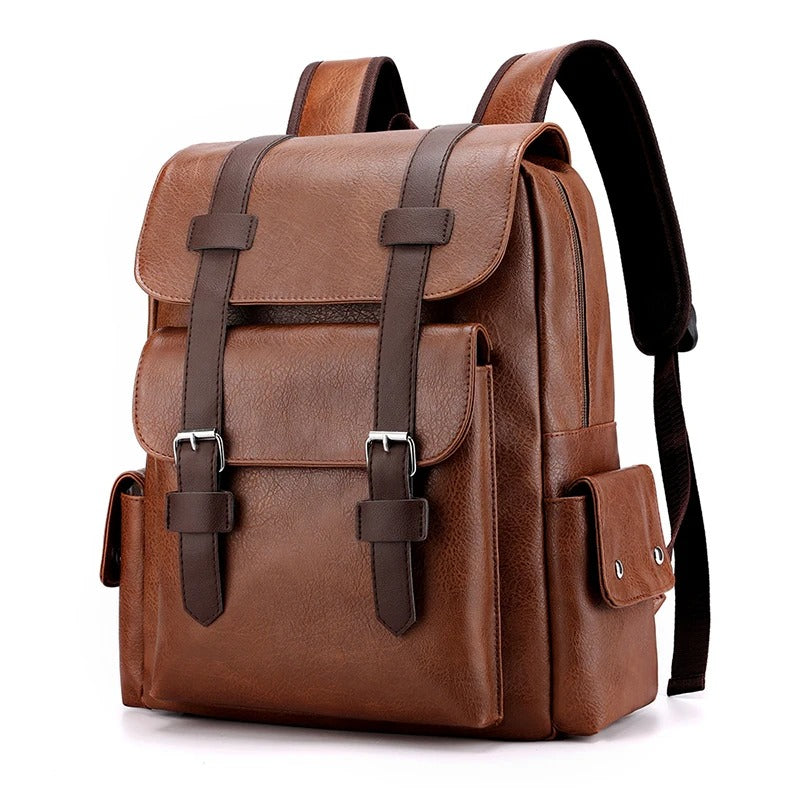 Sarthan Hawthorne PU Leather Backpack