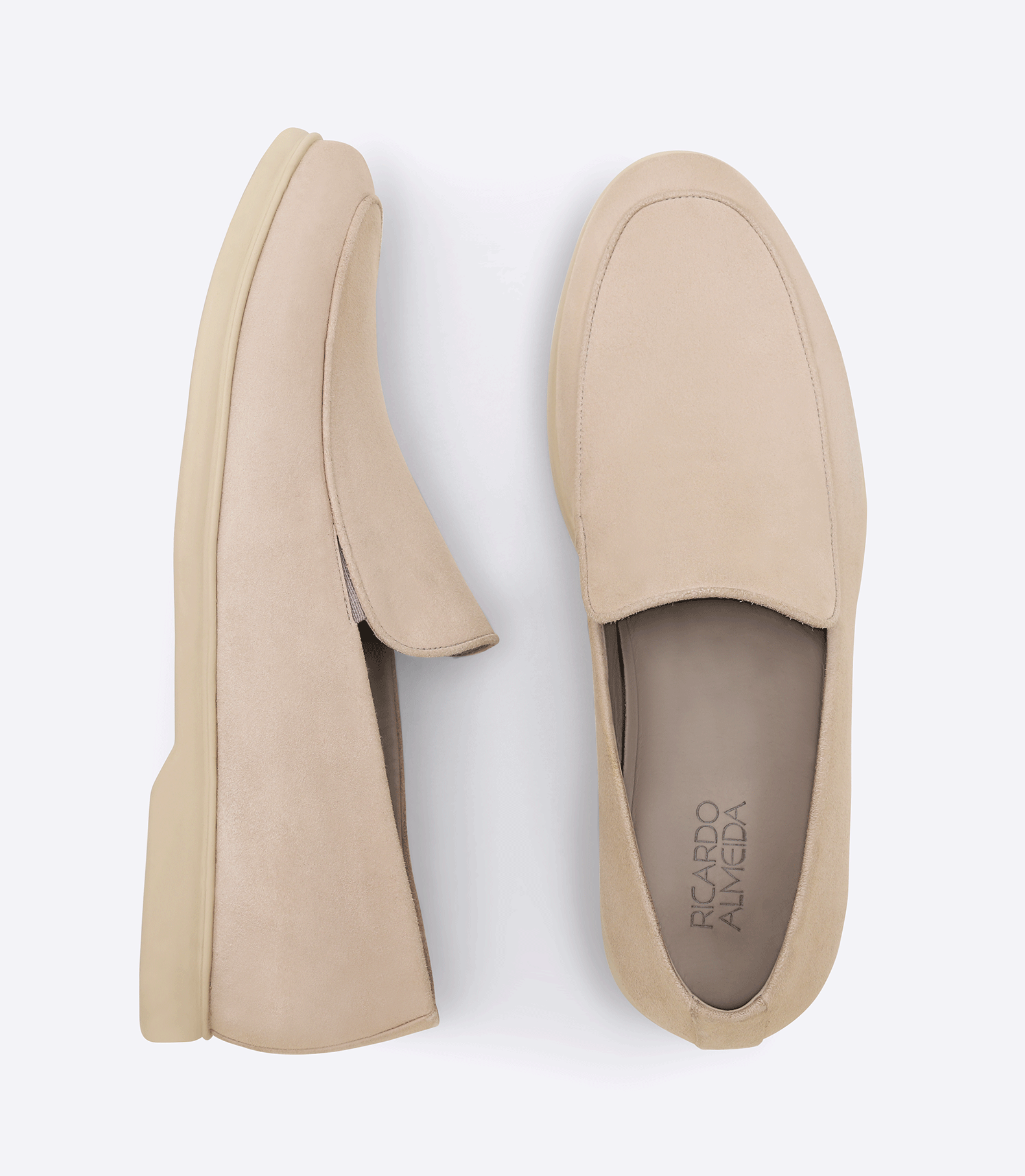 Sarthan Plain Grey Suede Moccasins