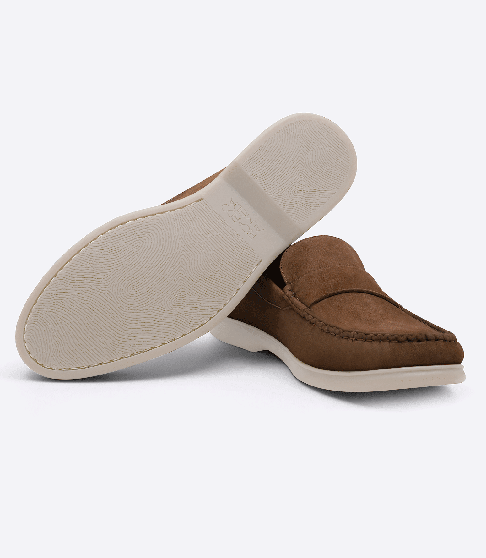 Sarthan Suede Plain Brown Tie Moccasins