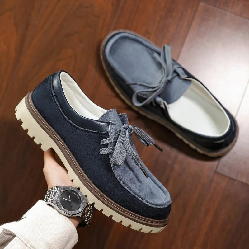 Luxury Vintage British Suede Leather Loafers for Men