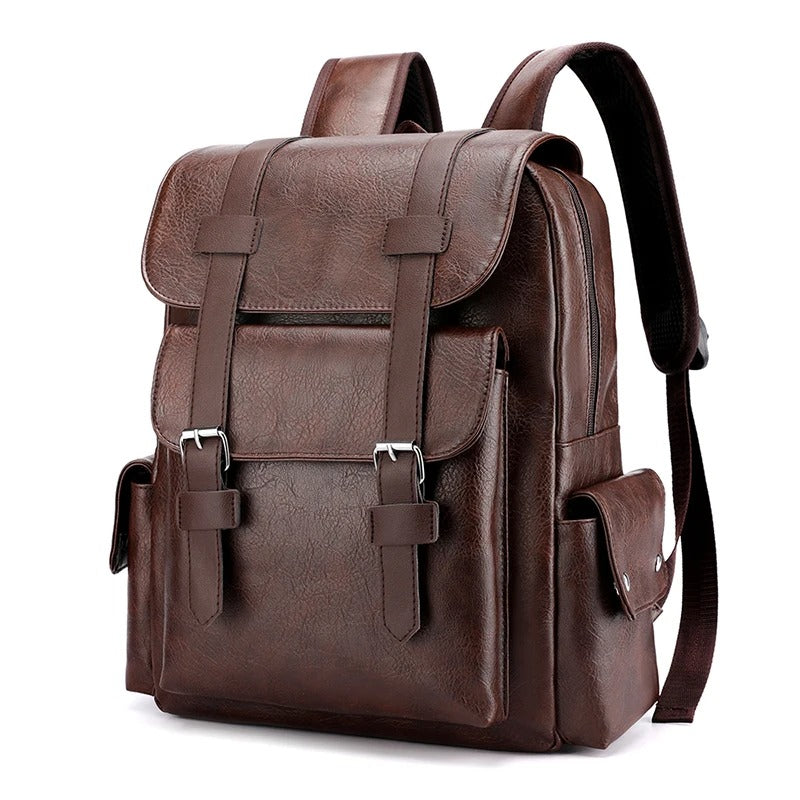 Sarthan Hawthorne PU Leather Backpack