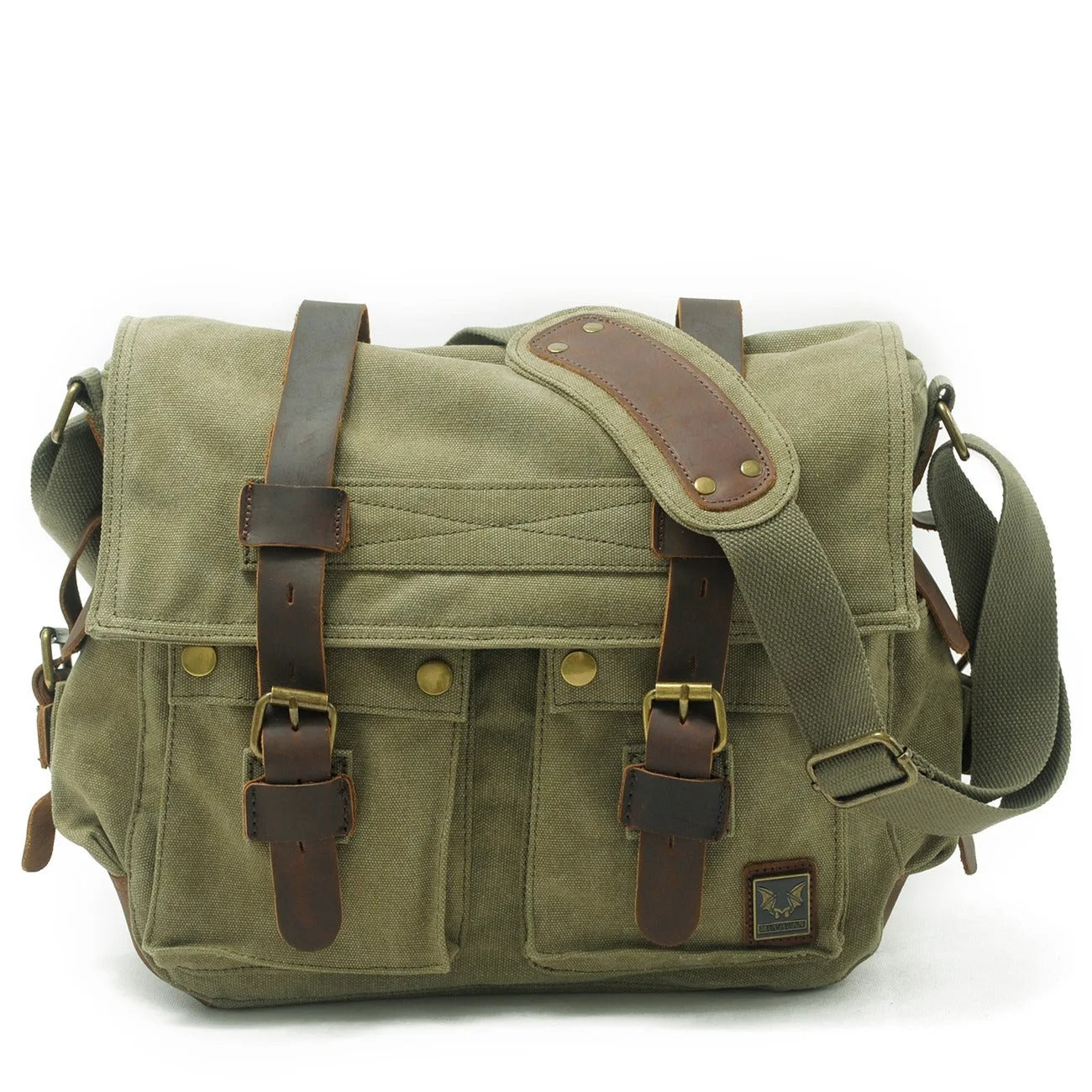 Sarthan Whitlock Canvas & Leather Messenger Bag
