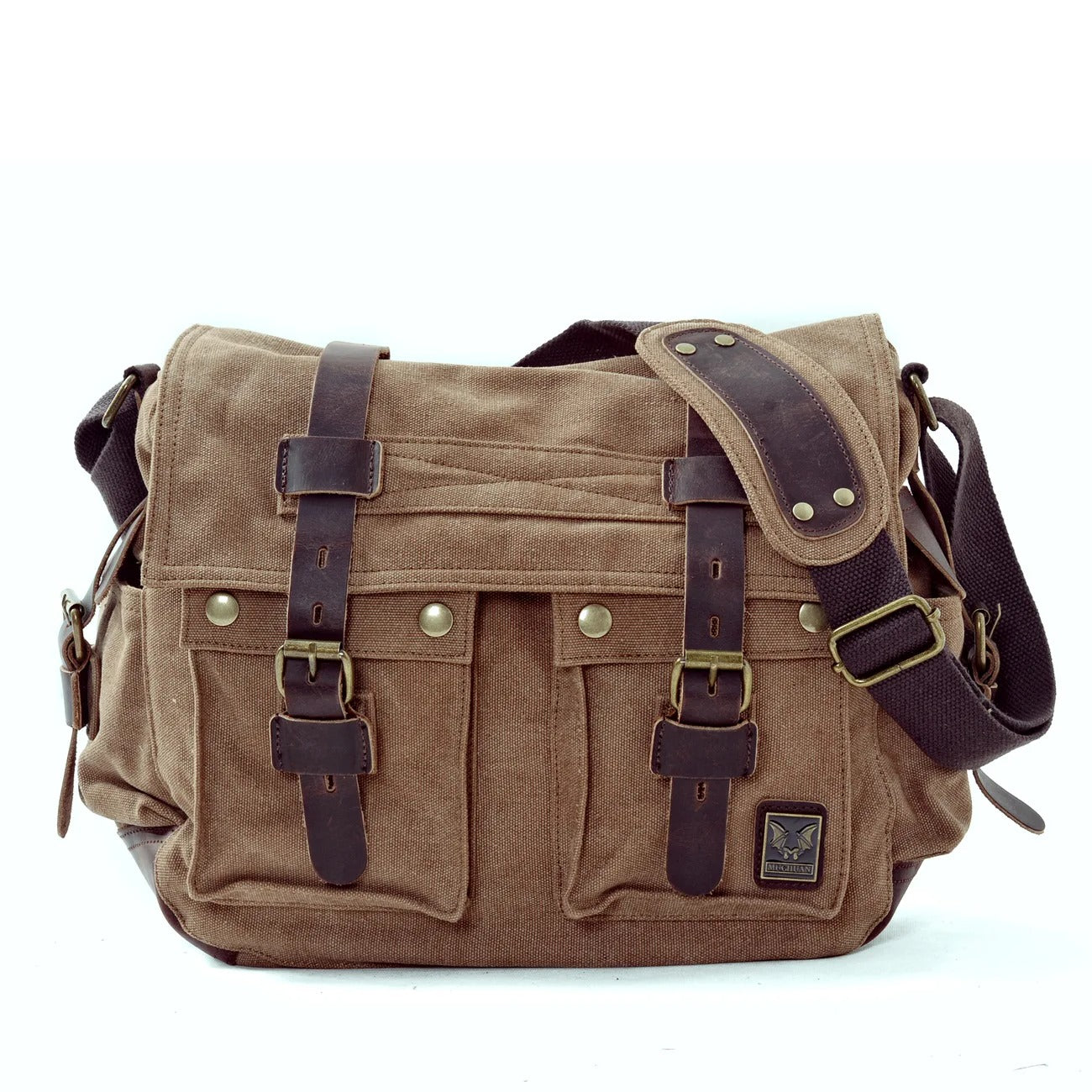 Sarthan Whitlock Canvas & Leather Messenger Bag