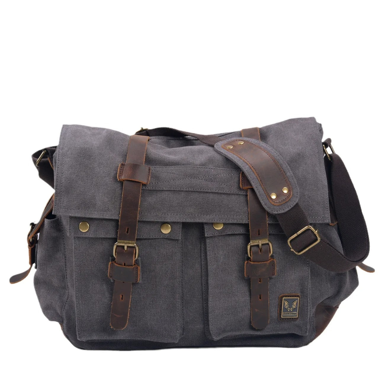 Sarthan Whitlock Canvas & Leather Messenger Bag