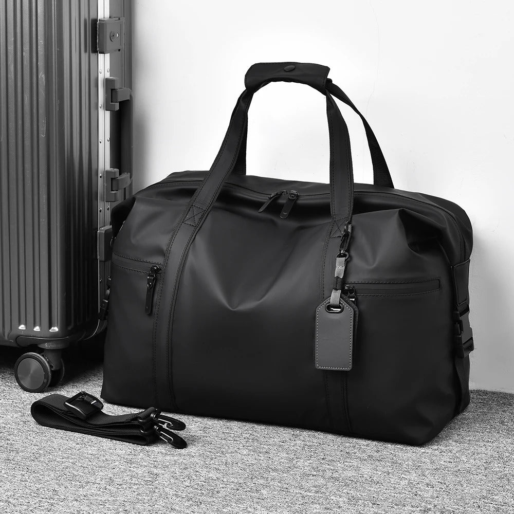 Sarthan Ironvale Black Gym Duffle Bag
