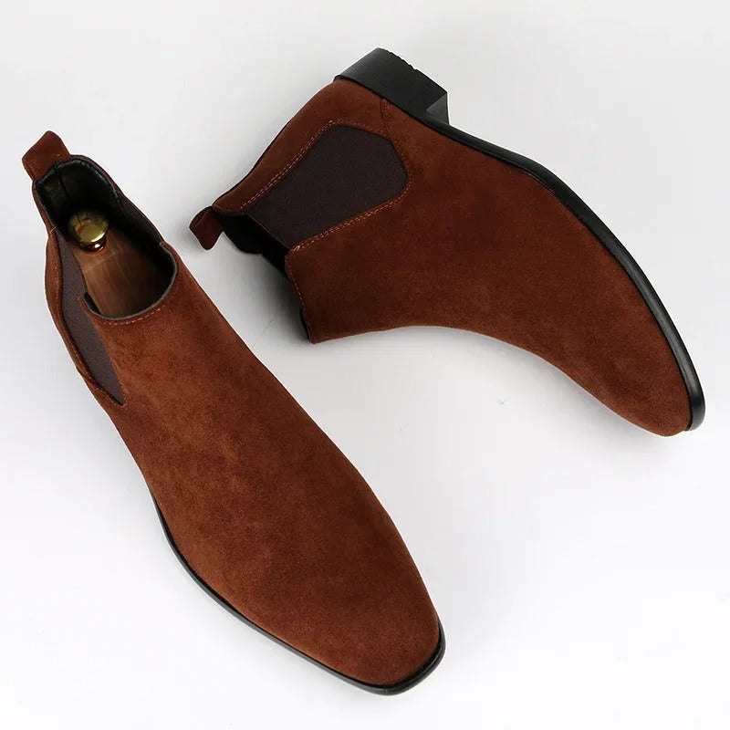 Sarthan Whitmore Square-Toe Chelsea Boots