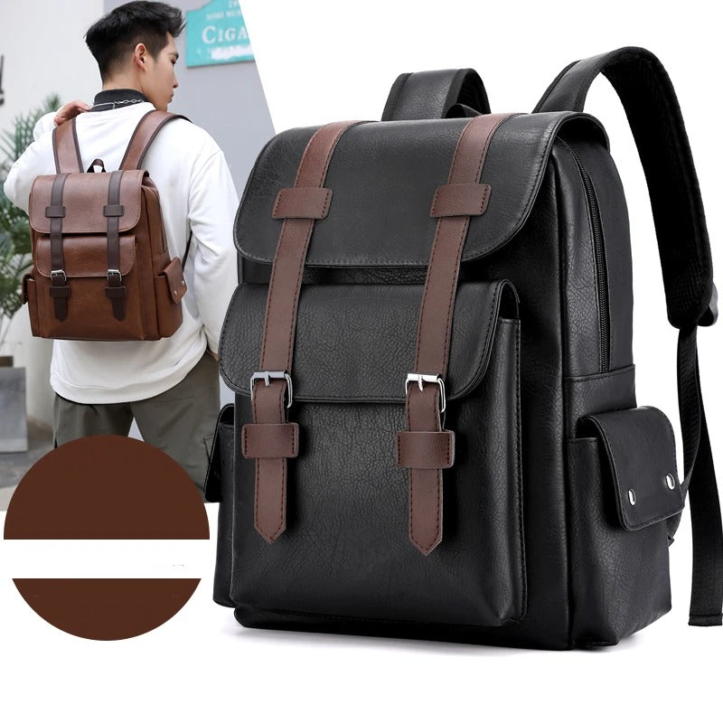 Sarthan Hawthorne PU Leather Backpack