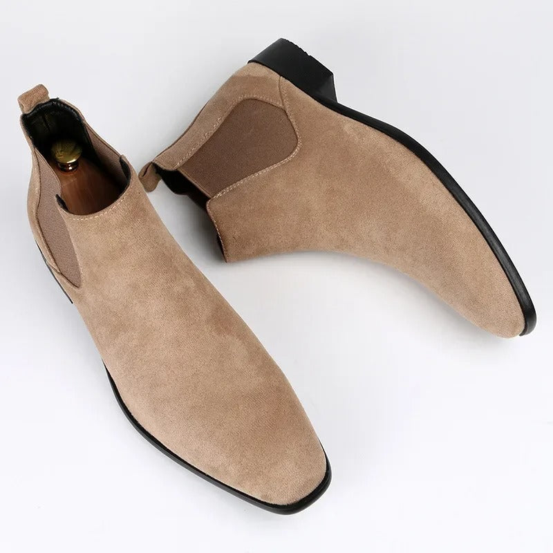 Sarthan Whitmore Square-Toe Chelsea Boots