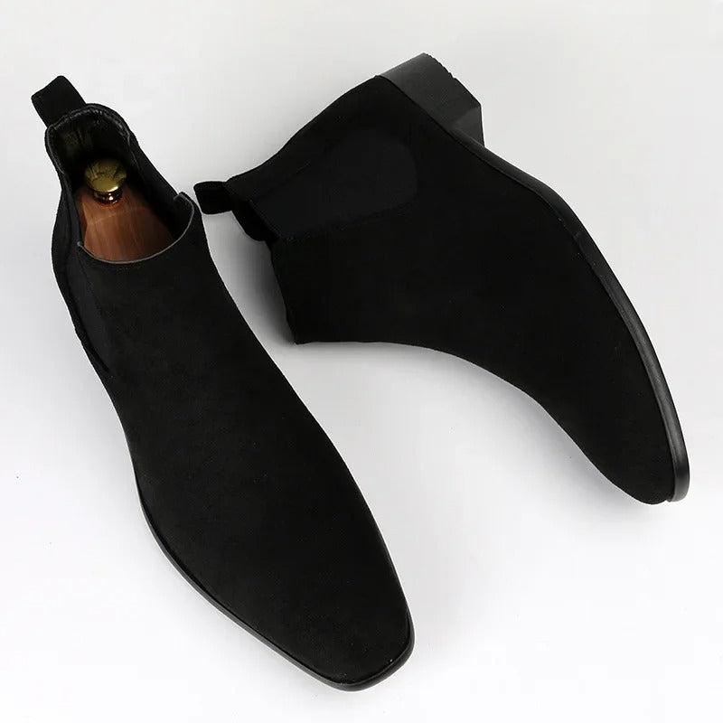 Sarthan Whitmore Square-Toe Chelsea Boots