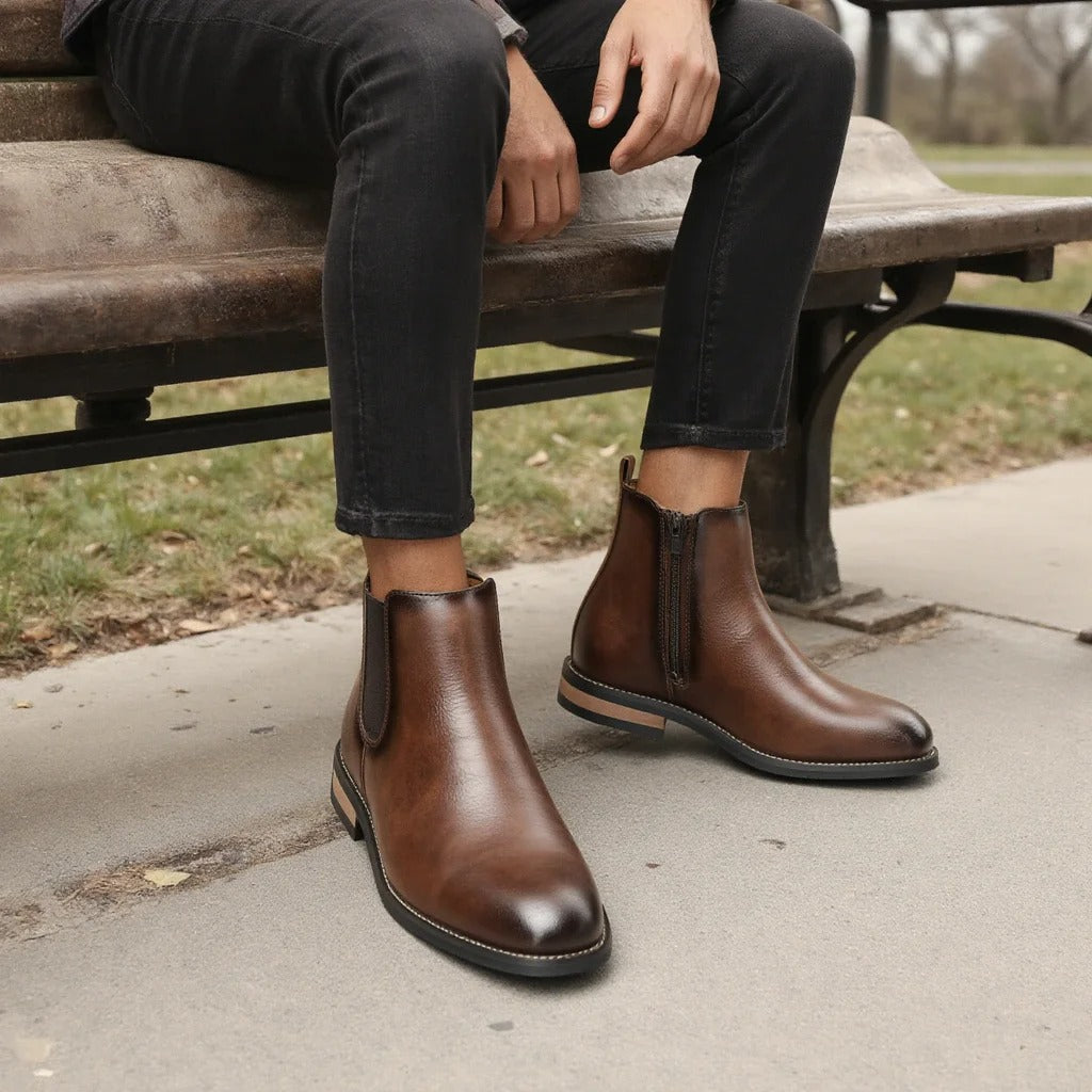 Sarthan Alderwick Leather Chelsea Boots