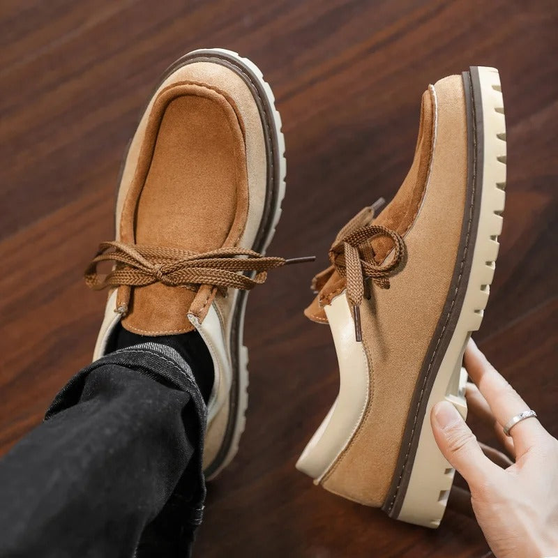 Luxury Vintage British Suede Leather Loafers for Men