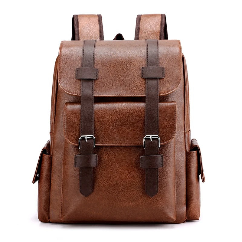 Sarthan Hawthorne PU Leather Backpack