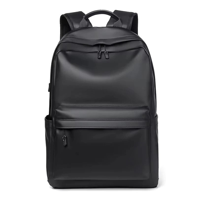 Sarthan Blackridge PU Leather Laptop Backpack