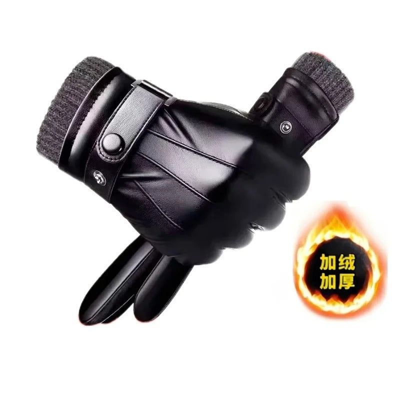 Sarthan Calder Genuine Leather Touchscreen Winter Gloves