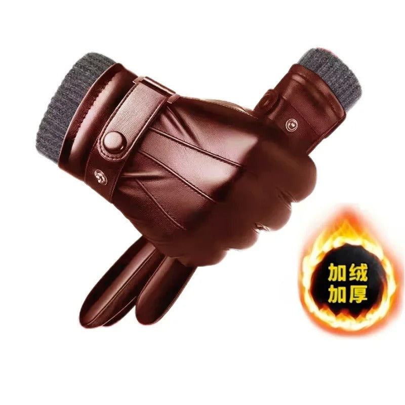 Sarthan Calder Genuine Leather Touchscreen Winter Gloves