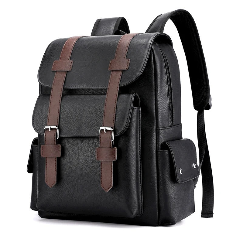 Sarthan Hawthorne PU Leather Backpack